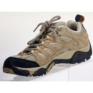Merrell Moab Low Hiking Shoes Women's Size 6.5 - Taupe / Tan & Yellow Trail